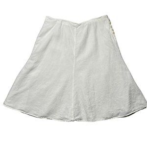 J. Jill 16 linen skirt cream